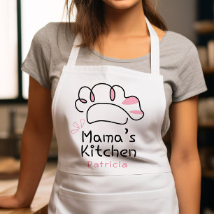 Delantal La cocina de mamá, la bella chef rosa madre