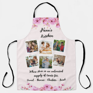Delantal La cocina de Nana florece con Personalizados 6 fot
