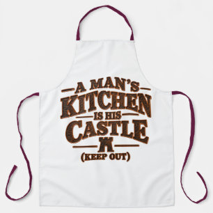 Delantal La cocina de un hombre es su castillo