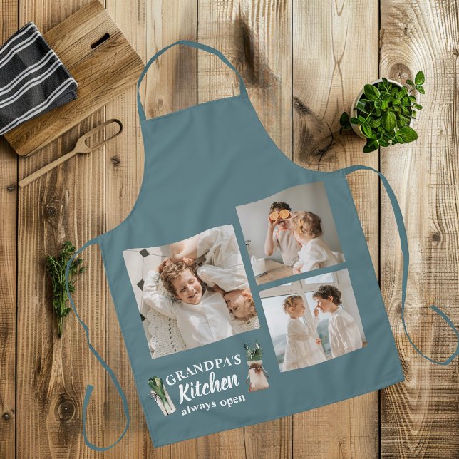 Delantal La cocina del abuelo y la foto del Collage siempre (Subido por el creador)