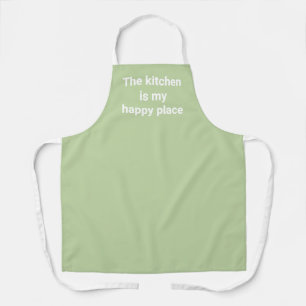 Delantal La cocina es mi feliz lugar Sage Apron