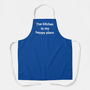 Delantal La cocina es mi lugar feliz Apron azul oscuro
