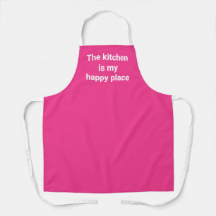 Delantal La cocina es mi lugar feliz Apron rosa brillante