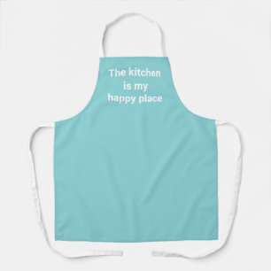 Delantal La cocina es mi lugar feliz luz Aqua Apron