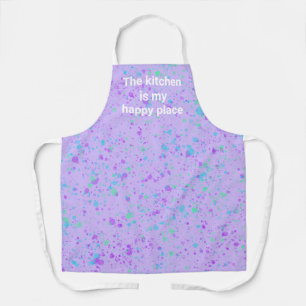 Delantal La cocina es mi lugar feliz morado