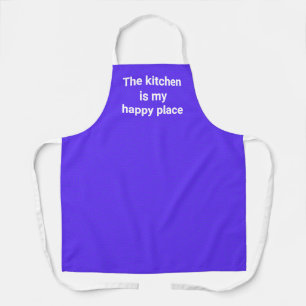 Delantal La cocina es mi lugar feliz morado