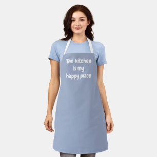 Delantal La cocina es mi lugar feliz Periwinkle Apron