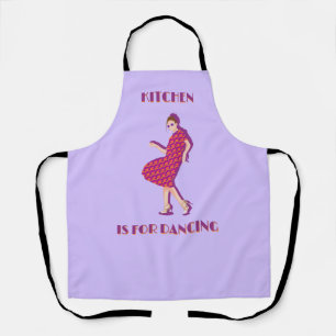 Delantal La cocina es para bailar morado