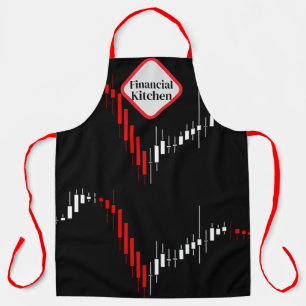 Delantal La cocina financiera del mercado de valores person