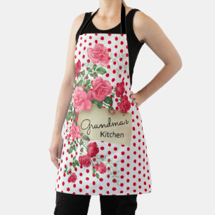 Delantal La cocina floral de la abuela personalizada