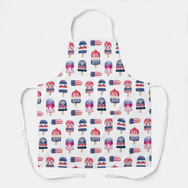 Delantal ¡La comida y el 4 de julio! (Anverso)