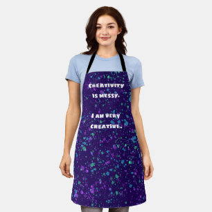 Delantal La creatividad es desordenada. Funny Apron