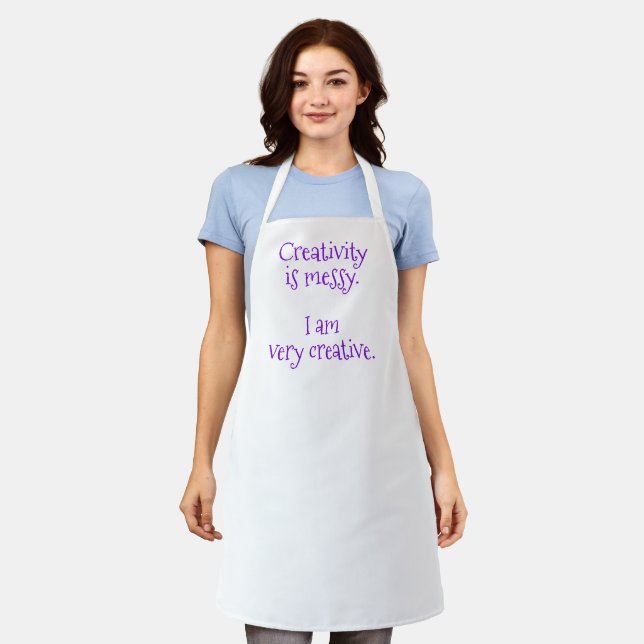 Delantal La creatividad es desordenada, soy un aprendiz gra (Gastado)