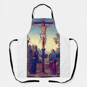 Delantal La crucifixión con la Virgen de Pietro Perugino