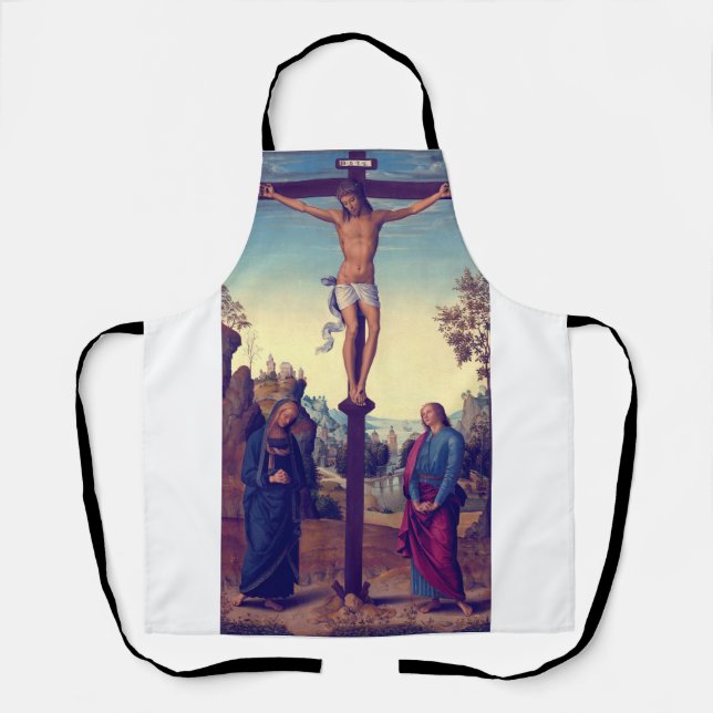 Delantal La crucifixión con la Virgen de Pietro Perugino (Anverso)