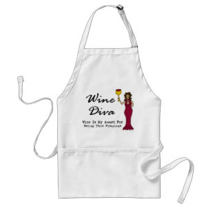 Delantal La diva "vino del vino es mi premio para ser