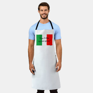 Delantal La divertida bandera italiana del acento en Italia