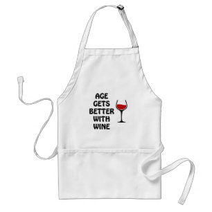 Delantal La Edad Mejora Con El Vino
