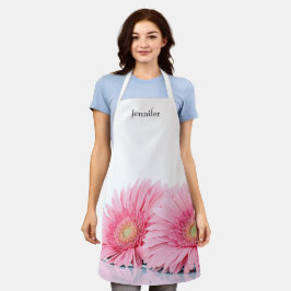 Delantal La elegante fotografía de Gerbera Rosa Daisies