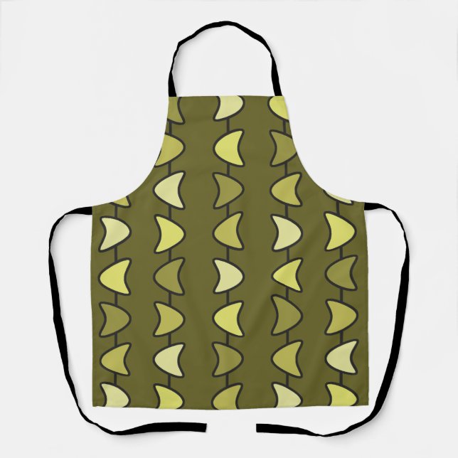 Delantal La era atómica Boomerangs Olive Green (Anverso)