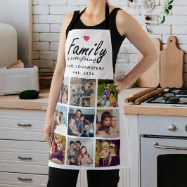 Delantal La familia de guiones es todo Collage de fotos mod