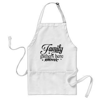 Delantal La familia se reúne aquí un regalo cálido para la 