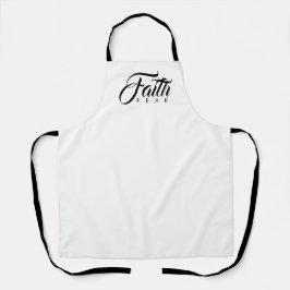 Delantal La fe sobre el miedo blanco