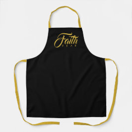 Delantal La fe sobre el miedo el oro y el negro