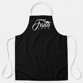 Delantal La fe sobre el miedo negro