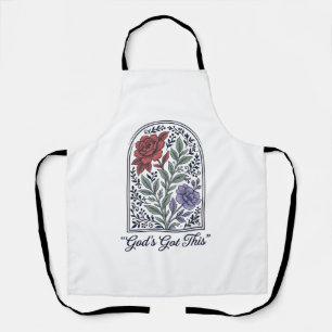 Delantal La fe tiene esto vintage floral