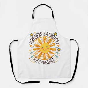Delantal "La felicidad es una opción - Diseño solar radiant