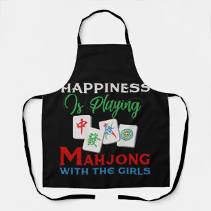 Delantal La Felicidad Está Jugando Mahjong Con Los Chicas