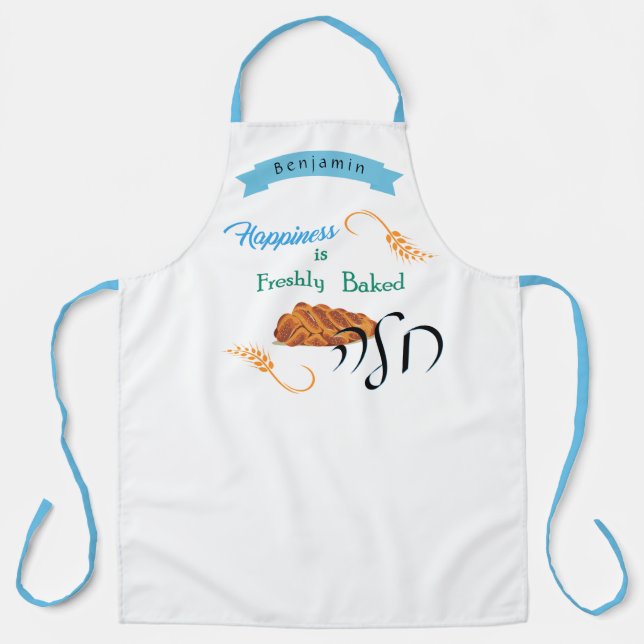 Delantal La felicidad está recién horneada Challah - Apron  (Anverso)
