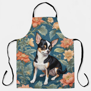 Delantal La floral inspirada por el cute chihuahua William 