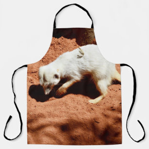 Delantal La Forrajera de la Naturaleza: Meerkat blanco cava