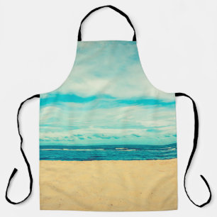 Delantal La hermosa playa tropical y el paisaje marino 