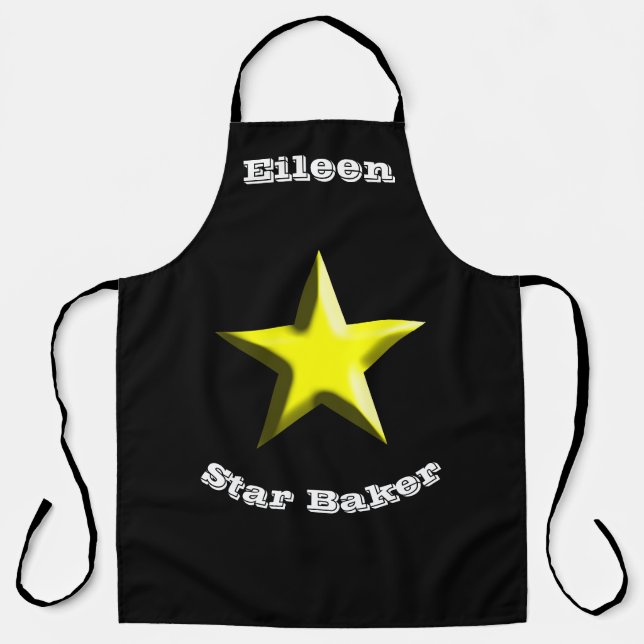 Delantal La insignia personalizada del sheriff de Star Bake (Anverso)