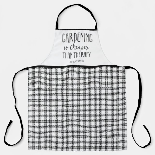 Delantal La jardinería es más barata que la terapia diverti (Anverso)