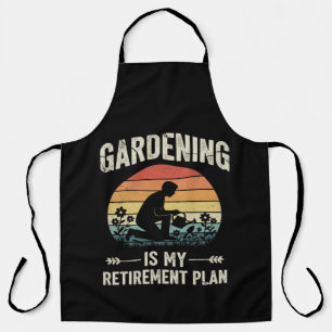 Delantal La jardinería es mi plan de jubilación Vintage