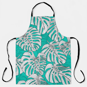 Delantal La jungla deja sin foco tropical floral