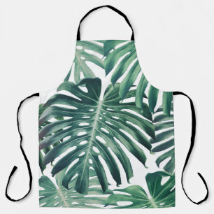 Delantal La jungla tropical deja el fondo floral