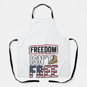 Delantal La libertad no es gratis Diseño de camiseta patrió