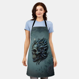 Delantal La llama de la vida: un diseño de cráneo.