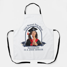 Delantal La Mamá de Perro Orgulloso es una graduación senio