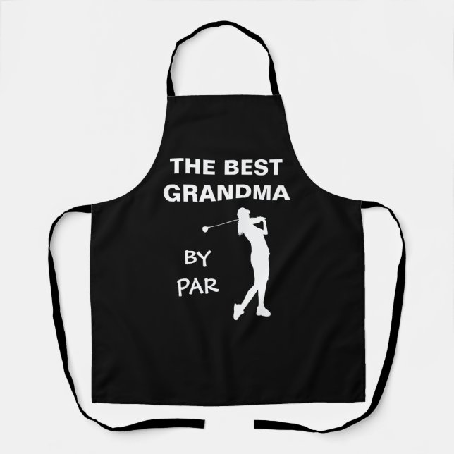 Delantal La Mejor Abuela De Par Golf Nana Gram Golfer Pun (Anverso)