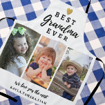Delantal La mejor abuela jamás nietos 3 Collage de fotos<br><div class="desc">El delantal del collage de fotos hace un regalo único de la abuela para la mejor abuela de la historia. Personaliza con nombres de nietos.</div>