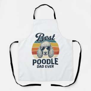 Delantal La Mejor Camiseta de Perro de Papá Caniche Vintage