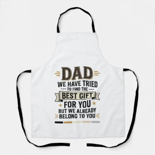Delantal La mejor camiseta de vector vintage para papá pert