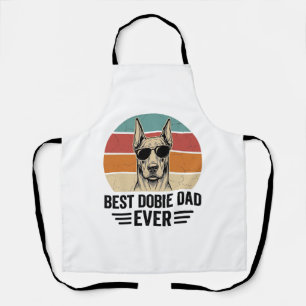 Delantal La Mejor Camiseta Vintage de Doberman para Papá Do