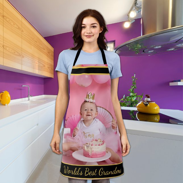 Delantal La mejor foto de la abuela del mundo (Subido por el creador)